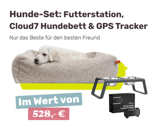 Hundeset: Futterstation, Cloud7 Hundebett & GPS Tracker