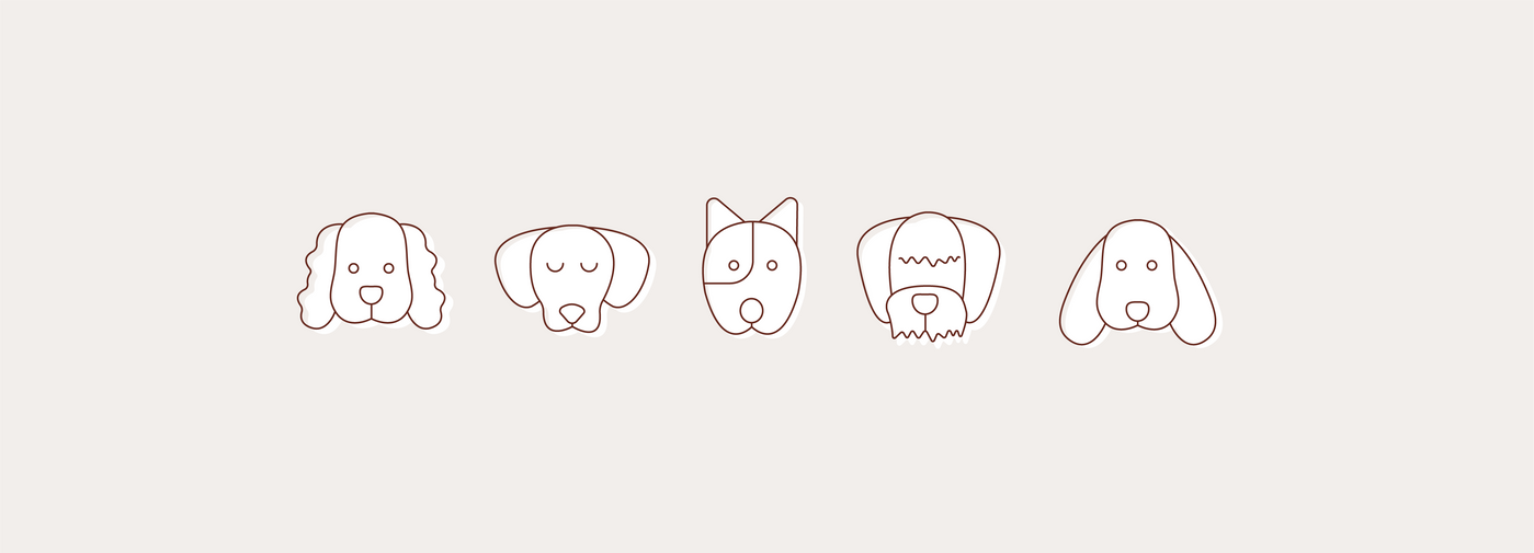 Icons mit verschiedenen Hunderassen