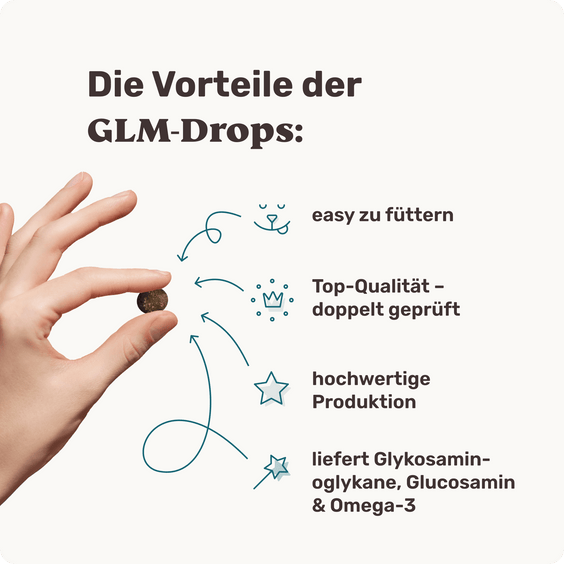 Hunde Grünlippmuschel-Drops Produktvorteile