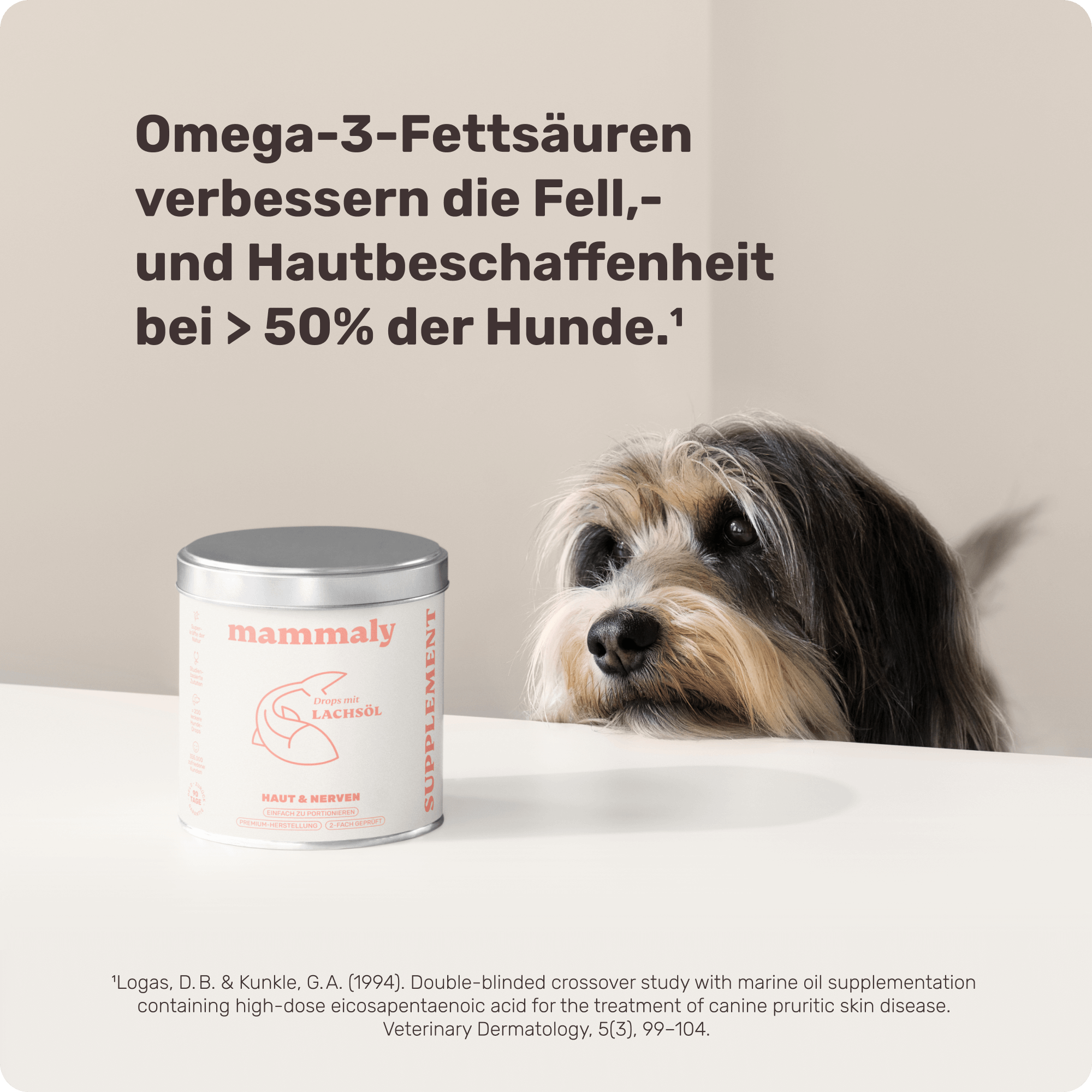 Lachsöl für Hunde – mammaly Vitalstoff-Drops