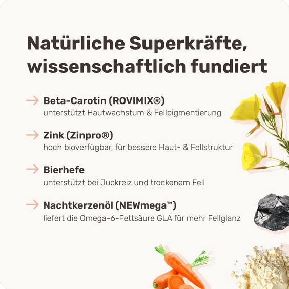 Hunde Fellpflege-Snack Shiny Hair Inhaltsstoffe