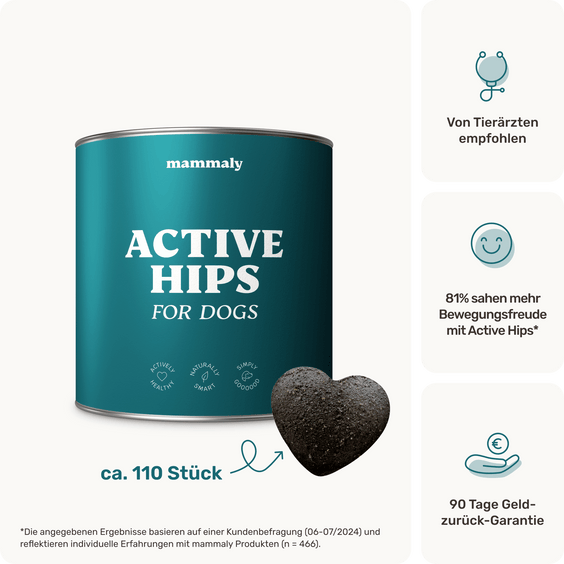 Hunde Gelenksnack Active Hips Produktverpackung