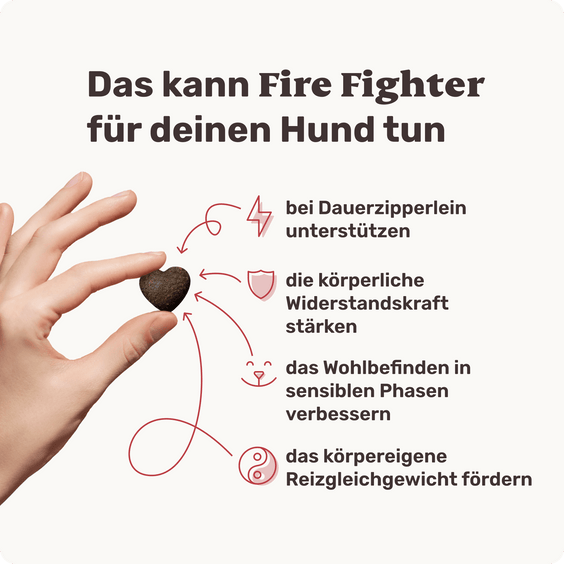 Hunde-Snack bei chronischen Schmerzen Fire Fighter Produktvorteile