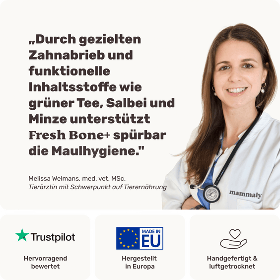 Fresh Bone+ Empfehlung von Tierärztin Melissa Welmans