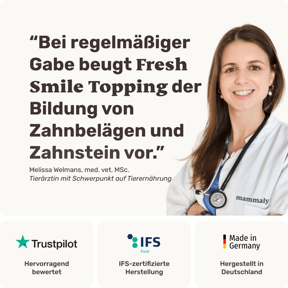 Hunde Zahnpflege-Pulver Fresh Smile Topping Tierarztempfehlung