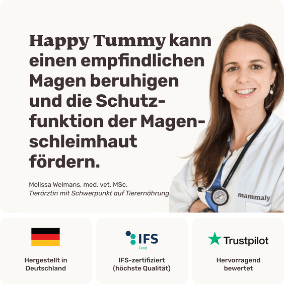 Magen & Schleimhaut-Snack für Hunde Happy Tummy Tierarztempfehlung