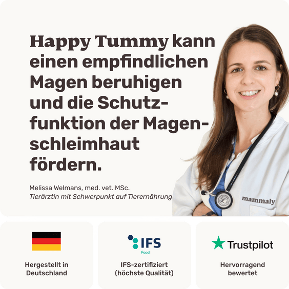 Magen & Schleimhaut-Snack für Hunde Happy Tummy Tierarztempfehlung