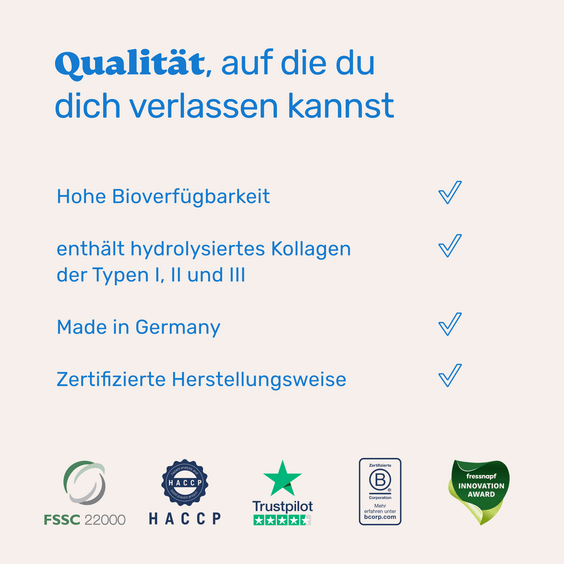 Hunde Kollagenpulver und Hyaluronsäure – Produktqualität