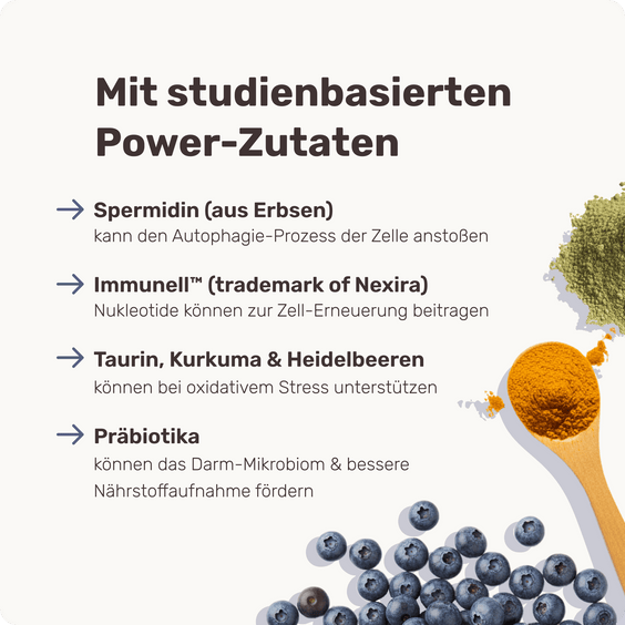 Hunde Zellpowersnack Long Life Inhaltsstoffe