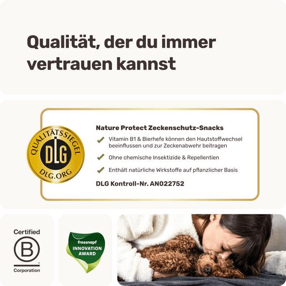 Hunde Outdoor-Snack Nature Protect Qualitätsversprechen