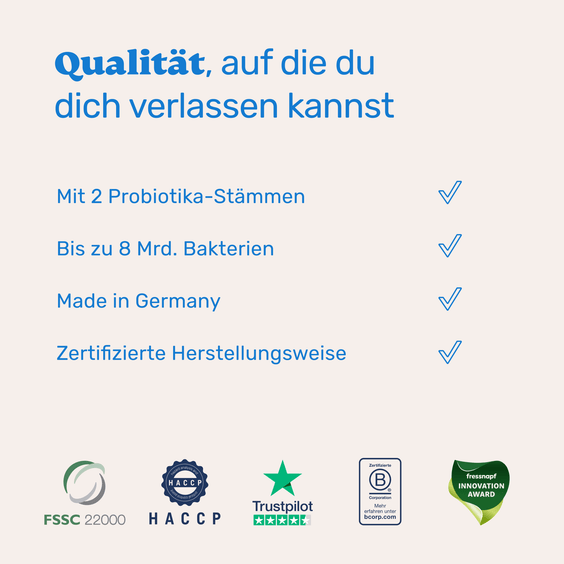 Probiotika, Prä- und Postbiotika für Hunde – Qualität, Herstellung und Vertrauenssiegel
