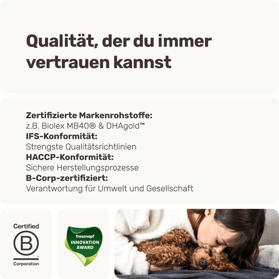 Welpensnack Puppy Power Qualitätsversprechen