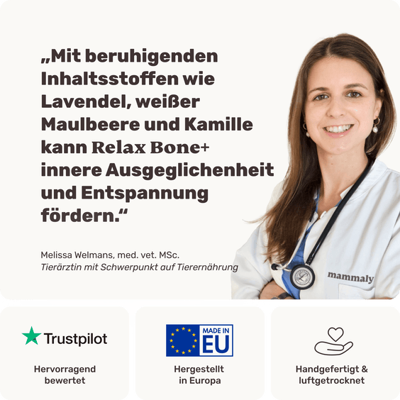 Relax Bone+ Empfehlung von Tierärztin Melissa Welmans